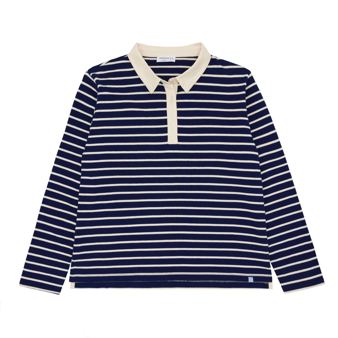 Women's Navy Stripe Rugby Shirt - Stylish & Comfortable Long Sleeve Top for Casual Wear, Sports & Outdoor Activities