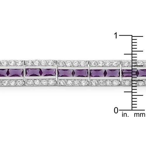 Elegant Balboa Purple Cubic Zirconia Bracelet for Women | Dainty Fashion Jewelry Gift for Birthday, Anniversary & Special Occasions