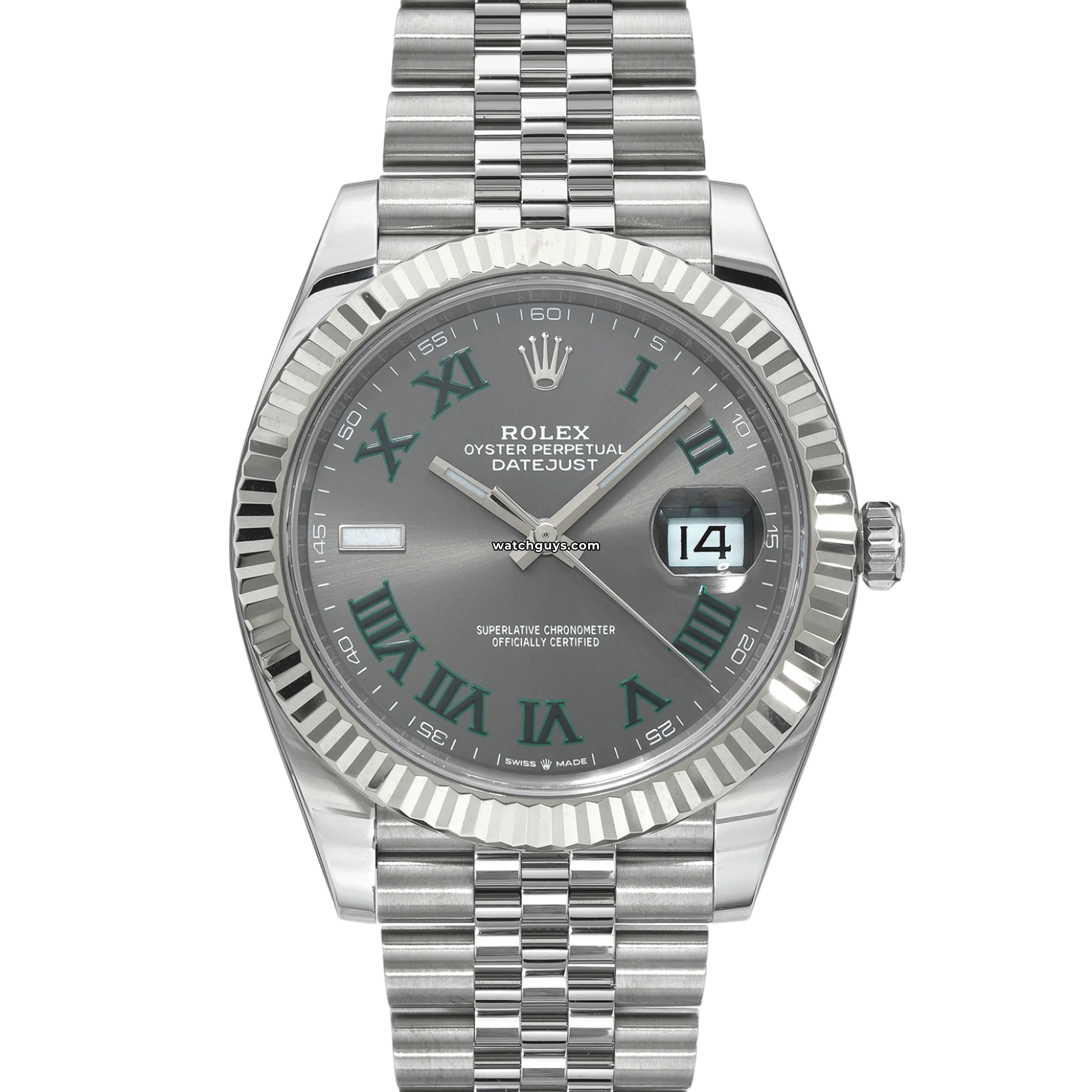 Rolex Datejust 126334 Wimbledon Jubilee Men's Watch - Luxury Stainless Steel Automatic Timepiece for Business & Formal Occasions