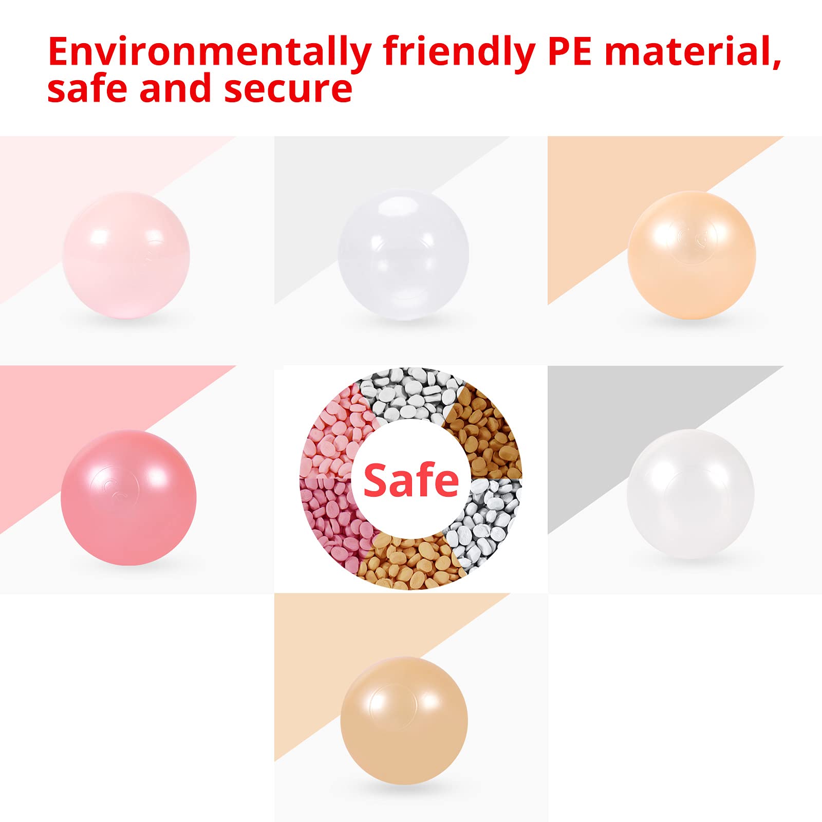 100-Piece Non-Toxic Ball Pit Balls for Toddlers - BPA & Phthalate Free Soft Plastic Play Balls for Kids Ages 1-3 | Perfect for Birthday Parties, Indoor Play Tents, Baby Pools & Sensory Play