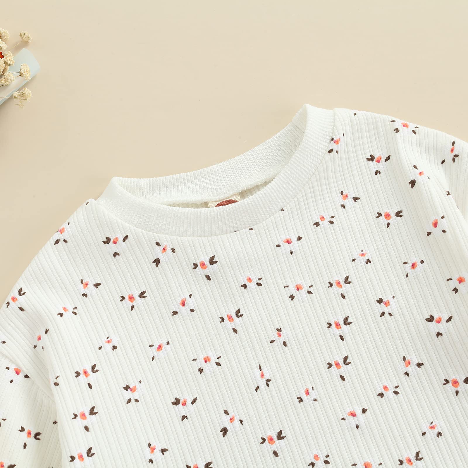 Floral Long Sleeve Baby Romper Jumpsuit - Newborn Girl Outfit for Fall & Winter | Soft Pullover Bodysuit for Infants | Perfect for Family Photos, Playdates & Holiday Gatherings