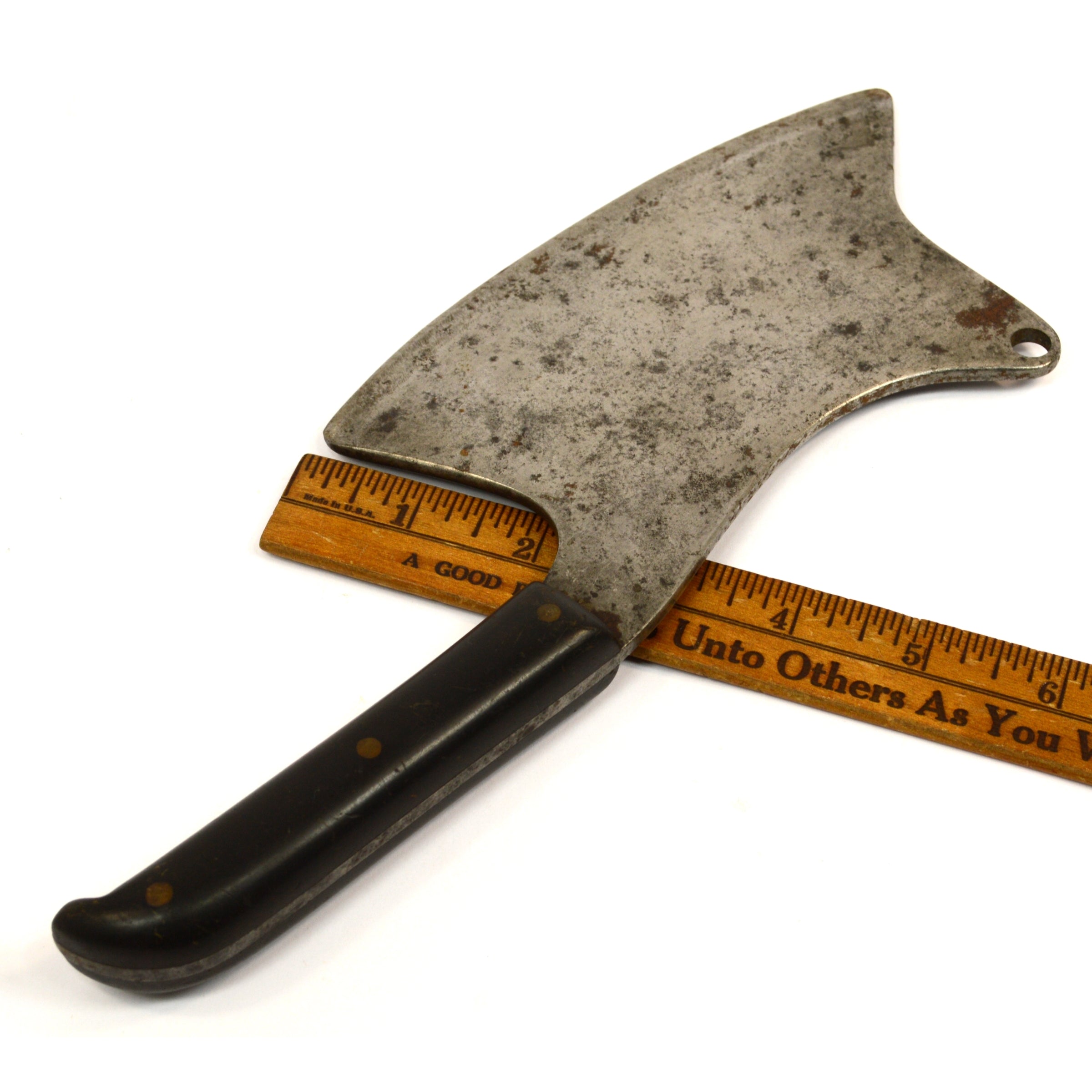 Vintage Italian Butcher Knife - High Carbon Steel Meat Cleaver for Professional Chefs & Home Cooking - Perfect for Chopping, Slicing & Meat Preparation