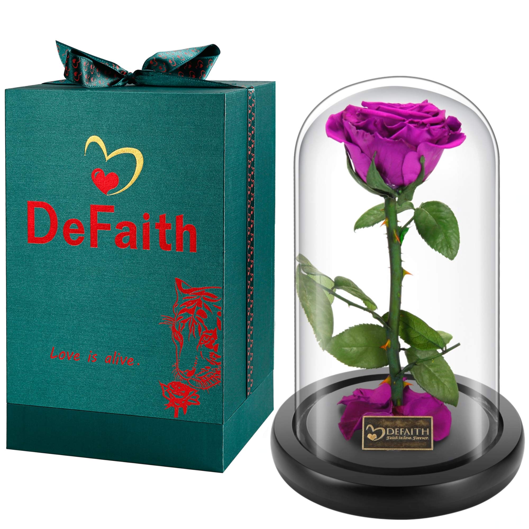 Real Rose in Glass Dome - 9