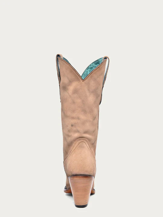 Women's Sand Lamb Pointed Toe Cowboy Boots Z5203 - Stylish Western Boots for Country Rides, Concerts & Fashion Outfits