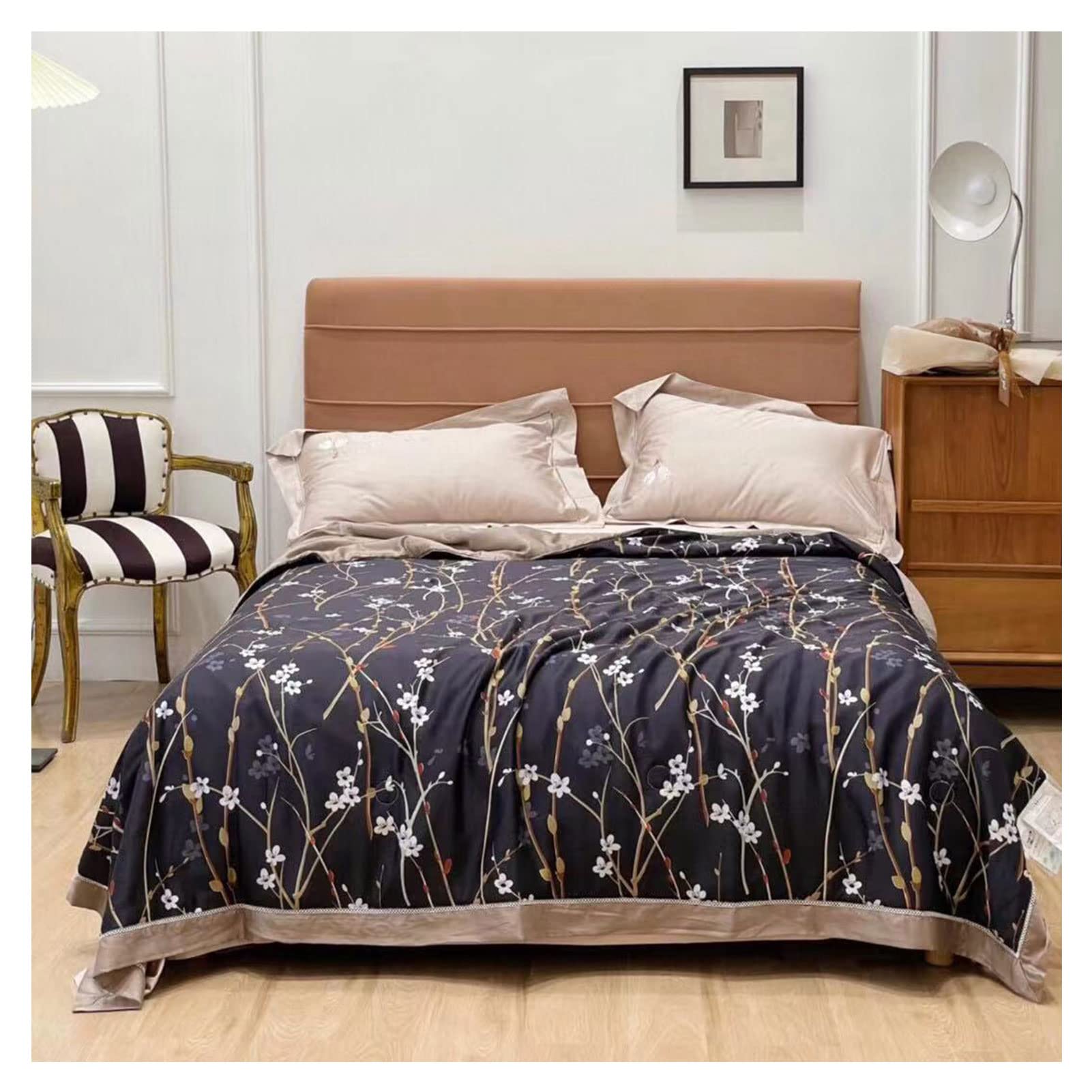 Premium 80 Tencel Summer Cooling Quilt - 220x240cm Natural Luxury Ice Silk Comforter for Air Conditioned Rooms | Breathable & Hypoallergenic Bedding for Hot Sleepers, Guest Rooms & Summer Retreats