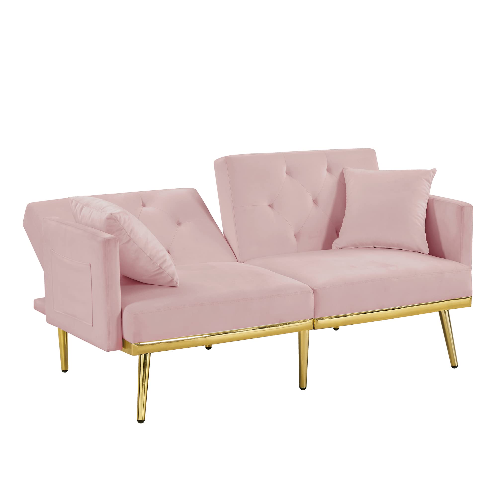 Eafurn Convertible Futon Couch Bed Loveseat Sofa - 3-in-1 Multi-Functional Furniture for Small Spaces, Guest Room & Apartment Living | Perfect for Lounging, Sleeping & Space Saving
