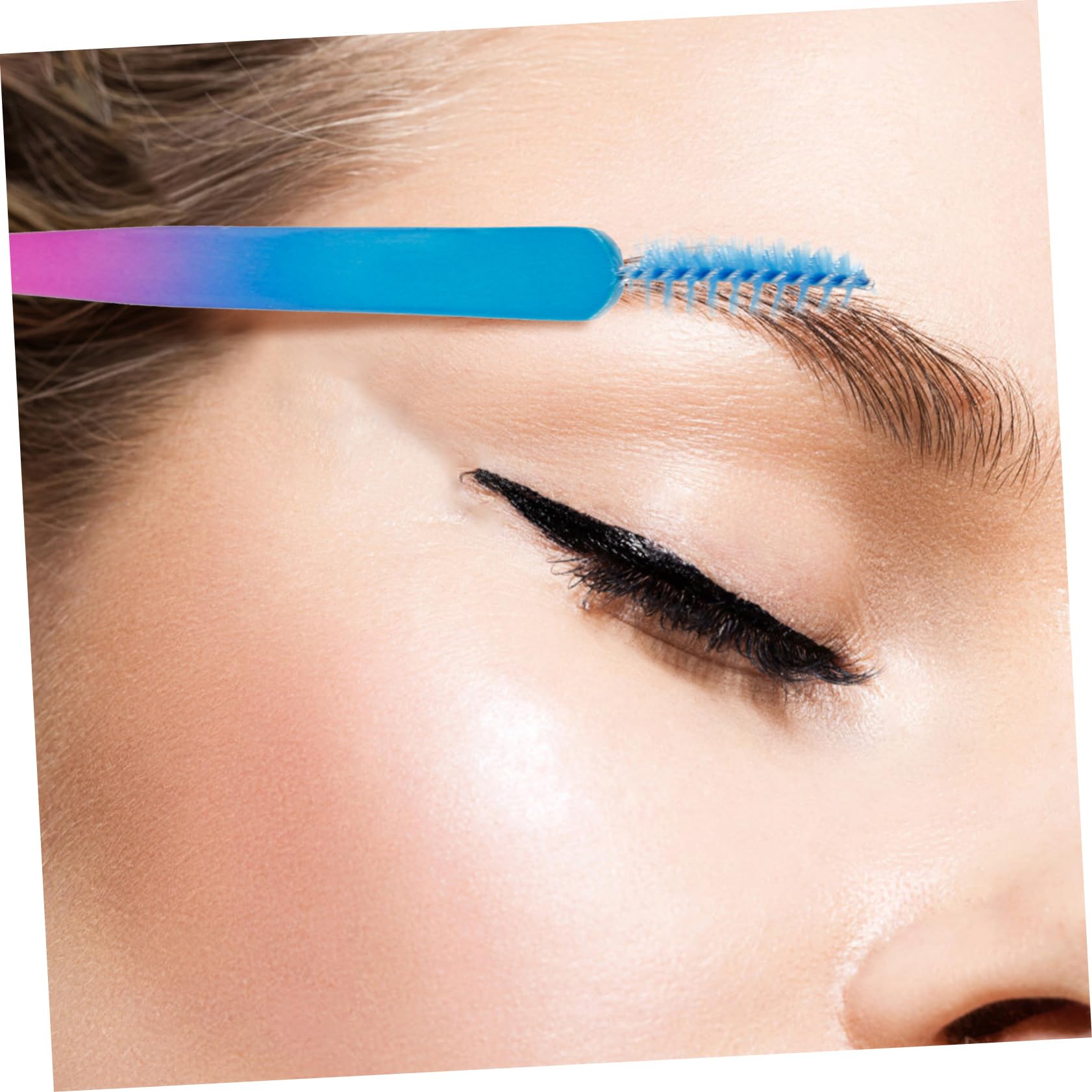 Premium Stainless Steel Eyebrow Tweezers with Brush - Professional Hair Removal & Brow Shaping Tool for Women | Portable Eyebrow Grooming Kit for Precise Tweezing, Brow Care & Makeup Application | Perfect for Home, Travel & Salon Use