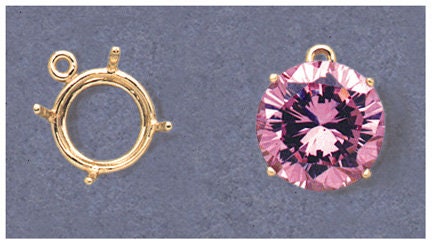 Premium 18mm Round Sterling Silver or 14k Gold Dangle Pendant Setting - Handcrafted in USA - Perfect for Jewelry Making, DIY Earrings & Necklace Designs