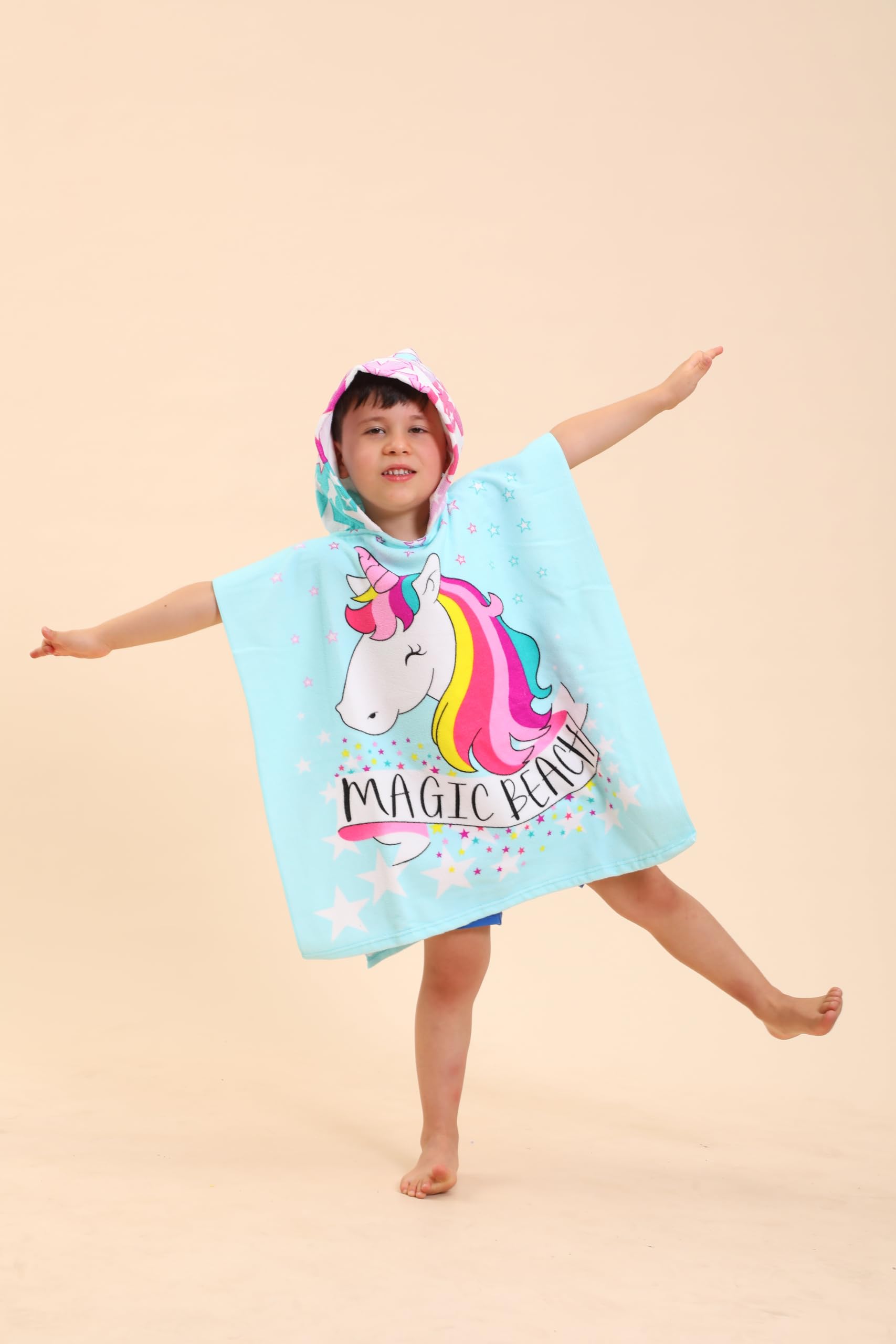 **Unicorn Hooded Towels for Kids - Soft & Absorbent Swim & Beach Towel for Boys & Girls (Ages 2-10) - Wearable Poncho Towel Robe for Pool, Beach & After Bath**    *(Perfect for Swimming Lessons, Beach Trips & Cozy Post-Bath Snuggles!)*