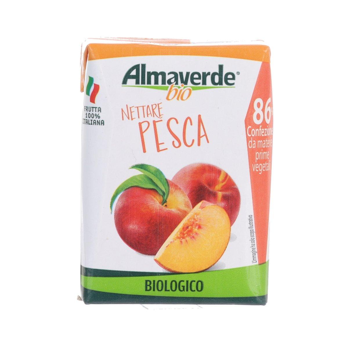 ALMAVERE Organic Peach Nectar Juice - 200mL (6.76oz) - All Natural, No Added Sugar, Vegan, Gluten-Free - Perfect for Breakfast, Smoothies & Healthy Snacks