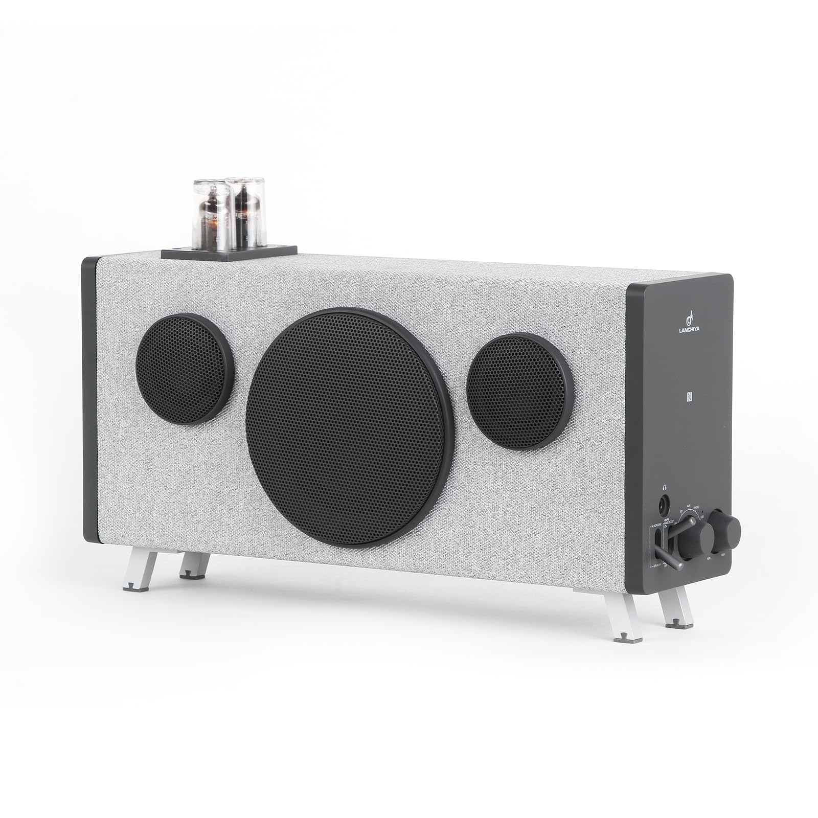 AIYIMA HiFi Bluetooth Speaker with Retro Tube Subwoofer - Wireless Stereo Sound System for Home Audio, PC, TV (Supports USB/AUX/Phono) - Perfect for Living Room, Bedroom & Office Music Listening