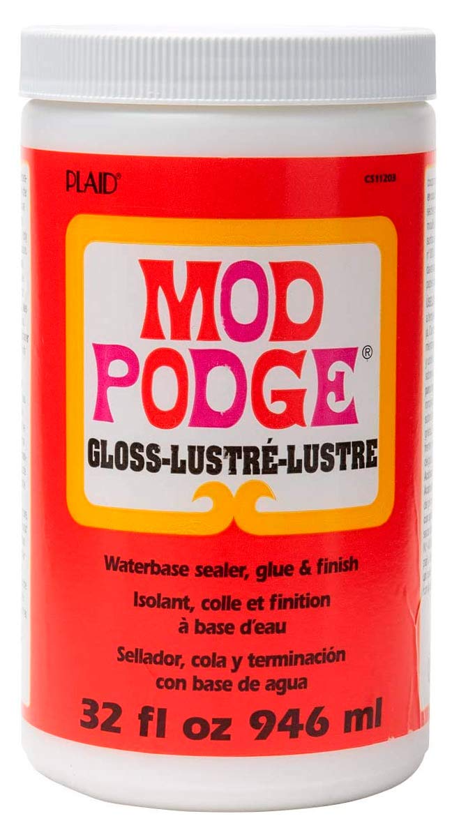 Mod Podge CS11203 Water-Based Sealer, Glue & Decoupage Finish - 32 oz Glossy Craft Supply for DIY Projects, Scrapbooking & Home Decor