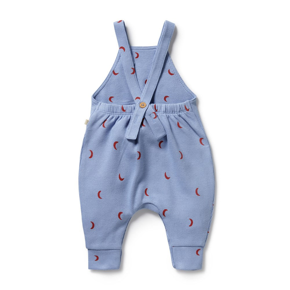 Hey Moon Organic Waffle Overall - Soft & Comfortable Baby Romper for Newborns & Toddlers - Perfect for Playtime, Daycare & Family Outings