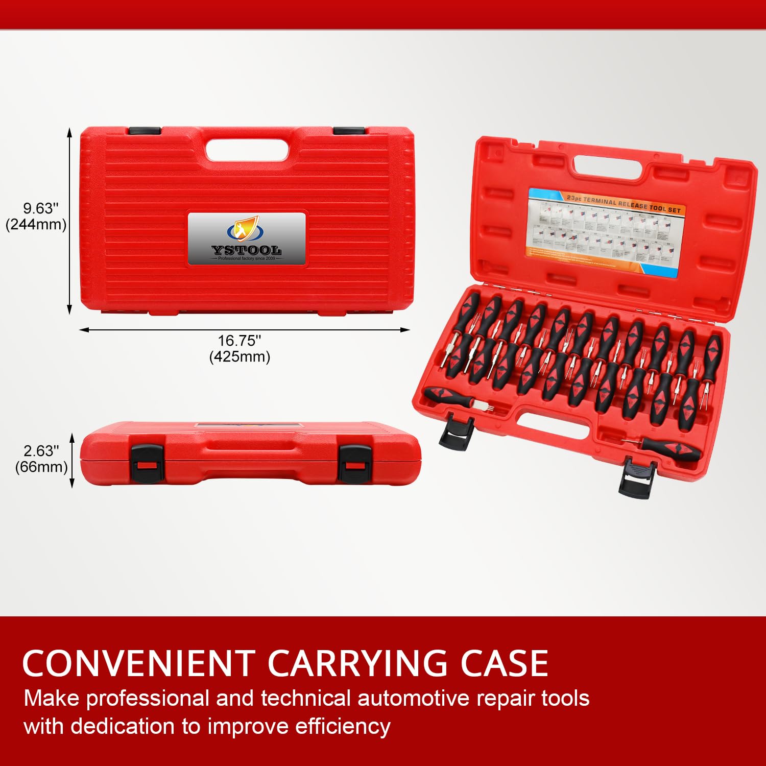 Universal 23-Piece Terminal Release Kit - Wire Connector Removal Pin Extractor Tool Set for American & Imported Cars | Perfect for Auto Repair, Electrical Maintenance & DIY Vehicle Projects