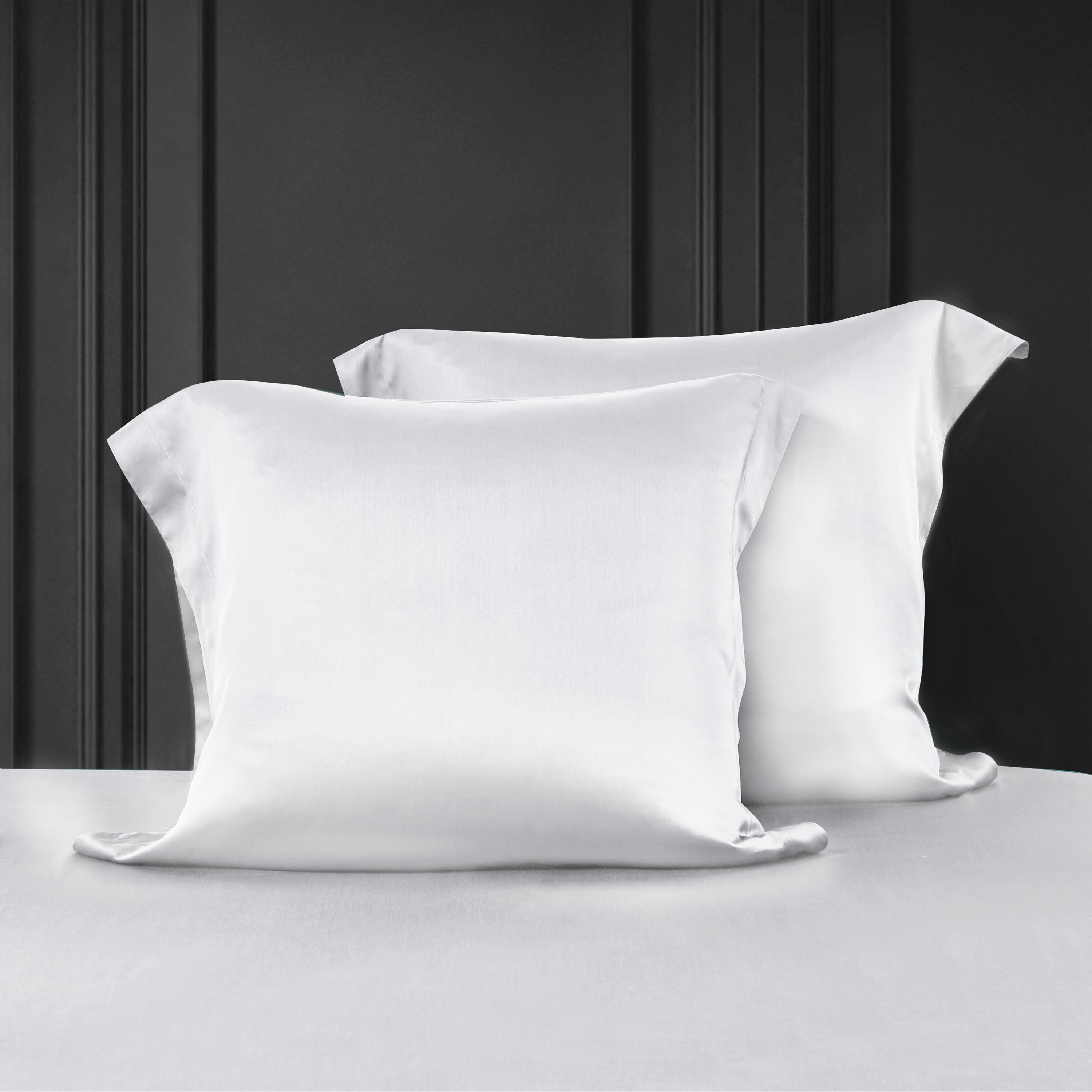 Premium TENCEL™ LF Pure White Euro Sham Pillowcase - Luxury Bedding for Master Suite & Guest Room Decor - Soft Hypoallergenic Pillow Cover for Hotels, Airbnb, and Upscale Home Styling