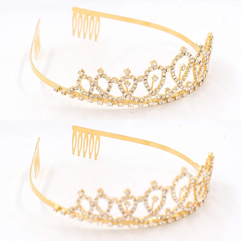 Birthday Queen Sash & Rhinestone Tiara Set - 21st 30th Birthday Party Supplies for Women, Gold Glitter with Black Lettering - Perfect for Bachelorette Parties, Birthday Celebrations & Special Occasions