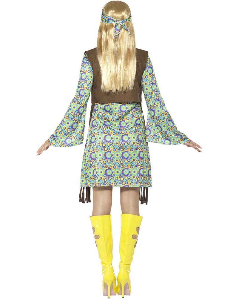 60s Hippie Chick Women's Costume - Vintage 1960s Hippie Outfit for Women - Perfect for Halloween, Theme Parties & Retro Events