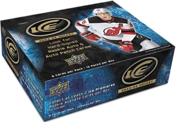 Upper Deck 2023-24 ICE Hockey Hobby Box - Premium Hockey Trading Cards Collection - Perfect for Collectors, Investors & Fantasy Sports Fans - Great for Gifts, Display & Trading
