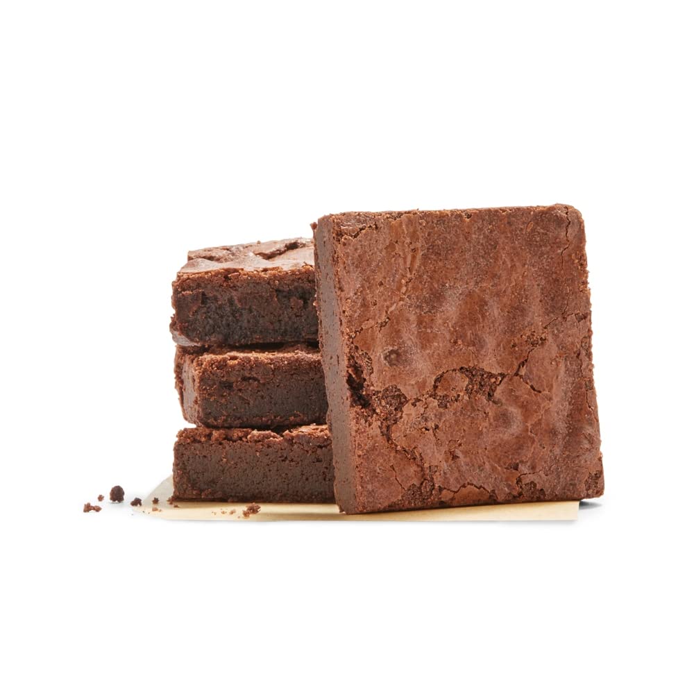 Whole Foods Market Classic Brownies - Pack of 4 | Rich Chocolate Brownie Squares | Perfect for Parties, Gifts & Dessert Lovers