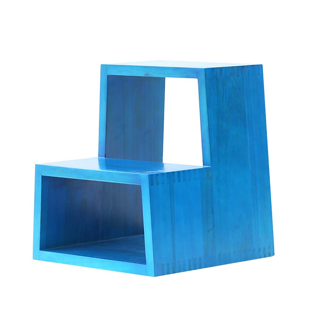 Multifunctional 2-Step Stool for Home & Outdoor Use - Heavy Duty 150kg Capacity, Non-Slip Surface, Space-Saving Design - Perfect as Shoe Changing Bench, Kitchen Step Stool, or Entryway Seat (Blue & 3 Other Colors) - Ideal for Elderly, Kids, and Home Organization