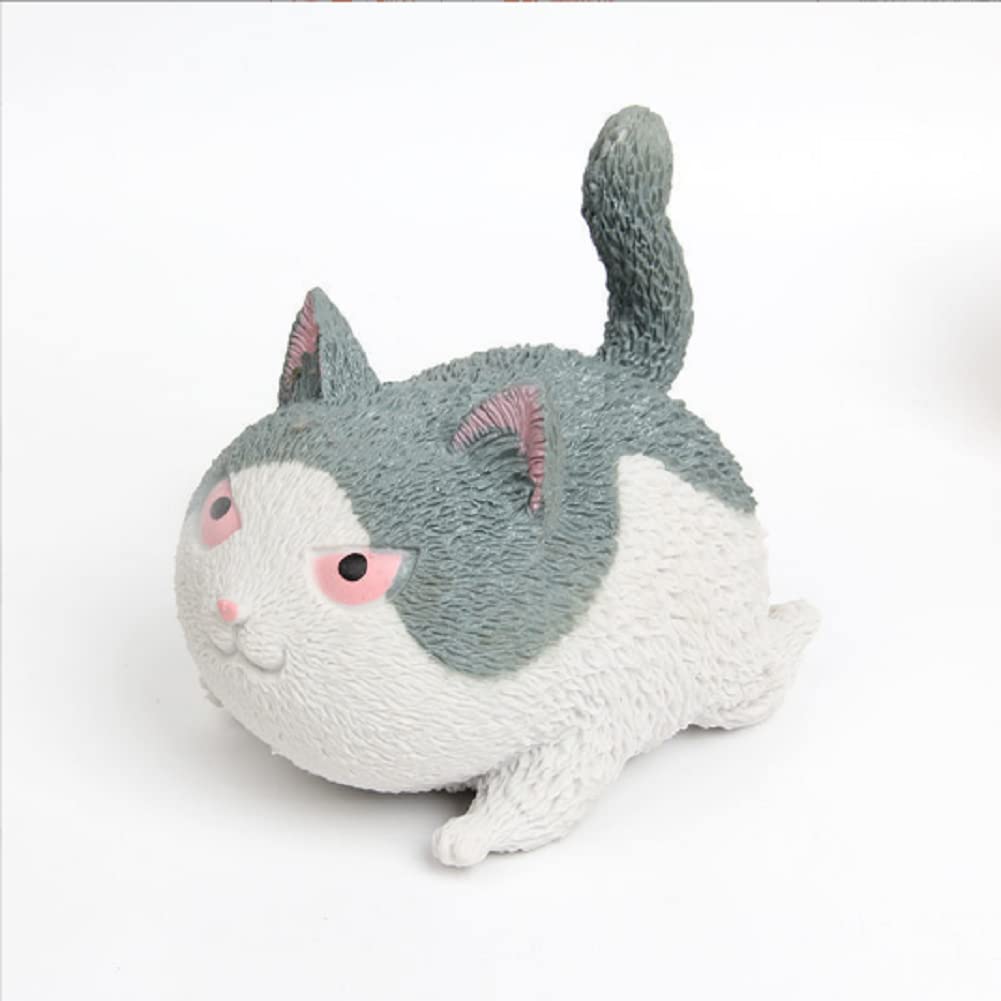 Funny Angry Cat Stress Ball Toy - Squeeze & Pinch Stress Relief Gift for Women & Kids - Decompress Anxiety with Cute Grey Cat Squishy Toy (Perfect for Office, Home & School Stress Relief)