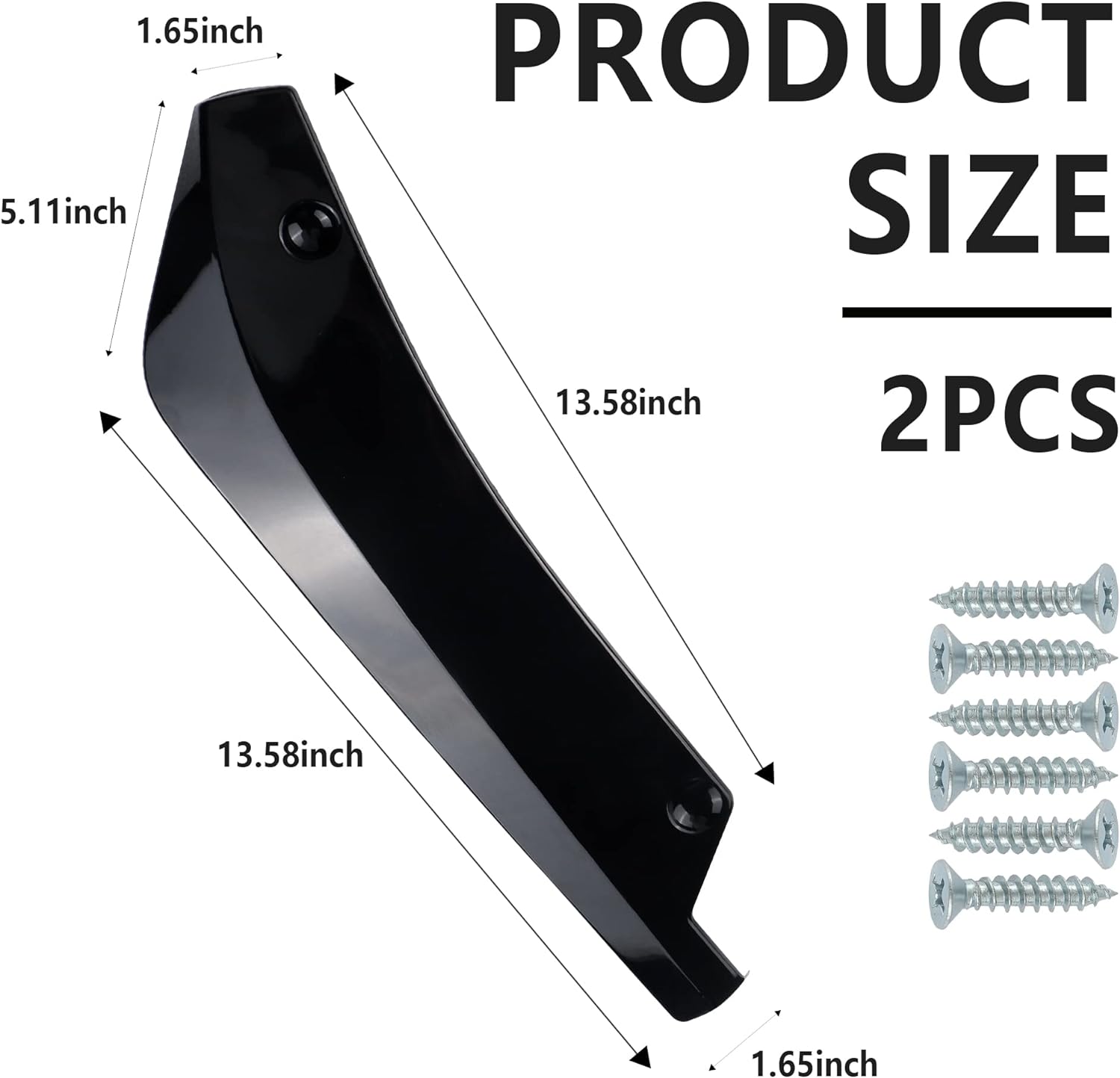 Universal V2 Style Rear Bumper Lip Splitters Guard - 2PCS Set for Car Body Styling & Protection - Perfect for Sports Cars, Tuner Vehicles & Automotive Enthusiasts