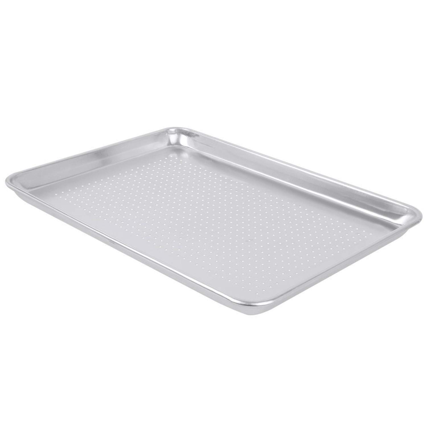 Tiger Chef 6 Pack Half Size 18x13 Inch Perforated Aluminum Sheet Pans - NSF Approved 19 Gauge Commercial Baking Pans for Cakes, Cookies & Pastries - Perfect for Bakeries, Restaurants & Home Baking