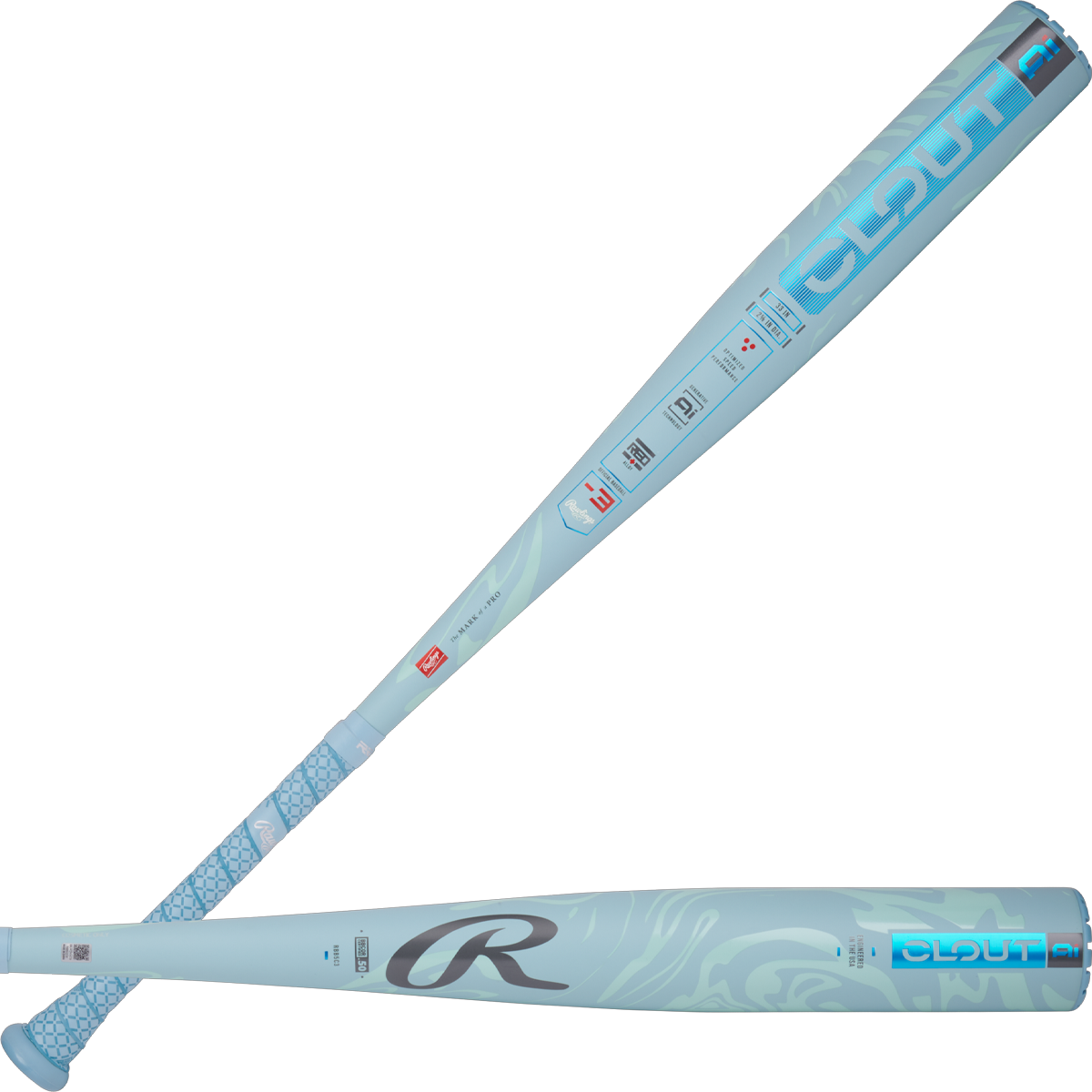 Clout AI BBCOR Baseball Bat -3 Drop, 2 5/8 Barrel | High Performance Youth & Adult Baseball Equipment for Games & Training
