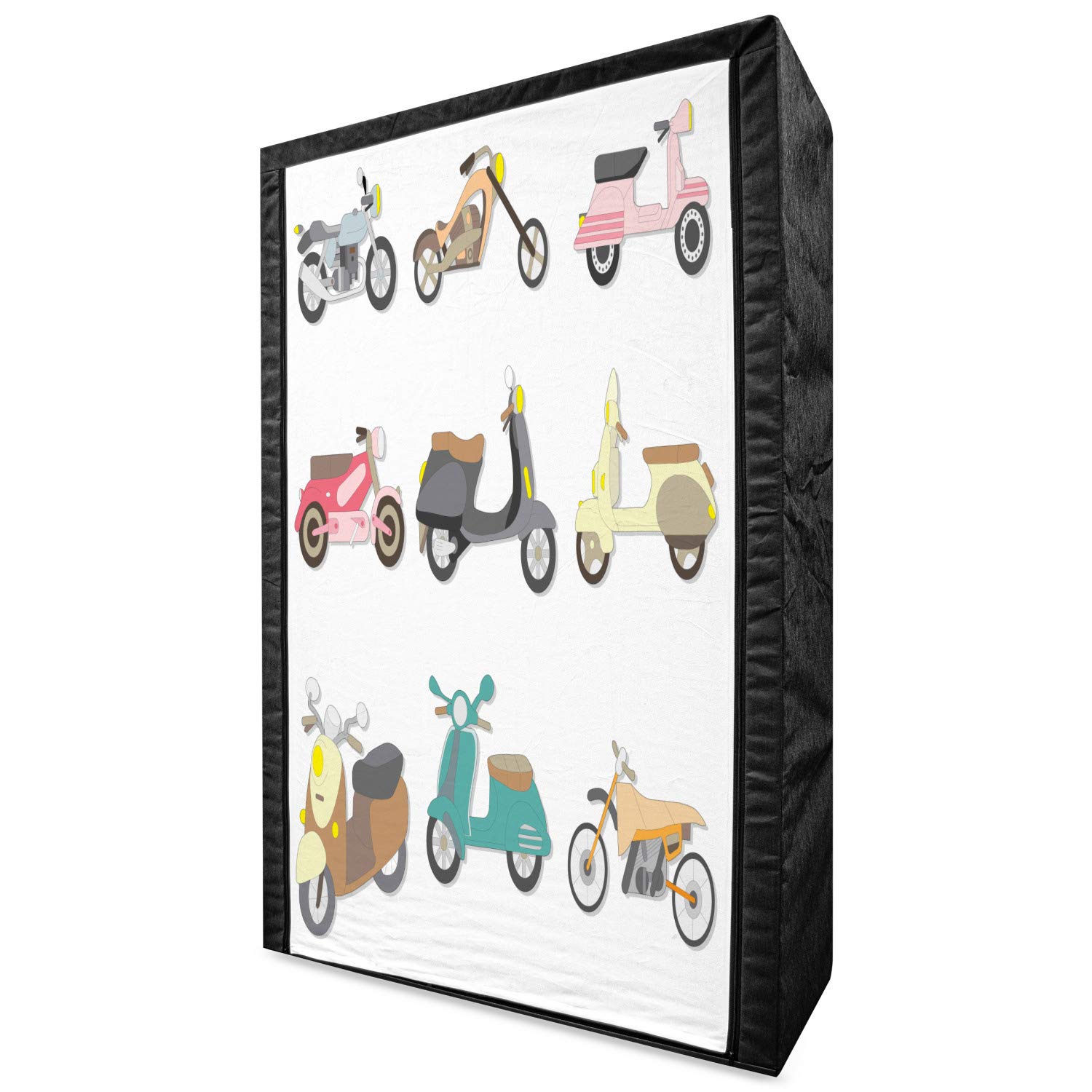 Ambesonne Portable Fabric Wardrobe Closet with Shelves - 42.5