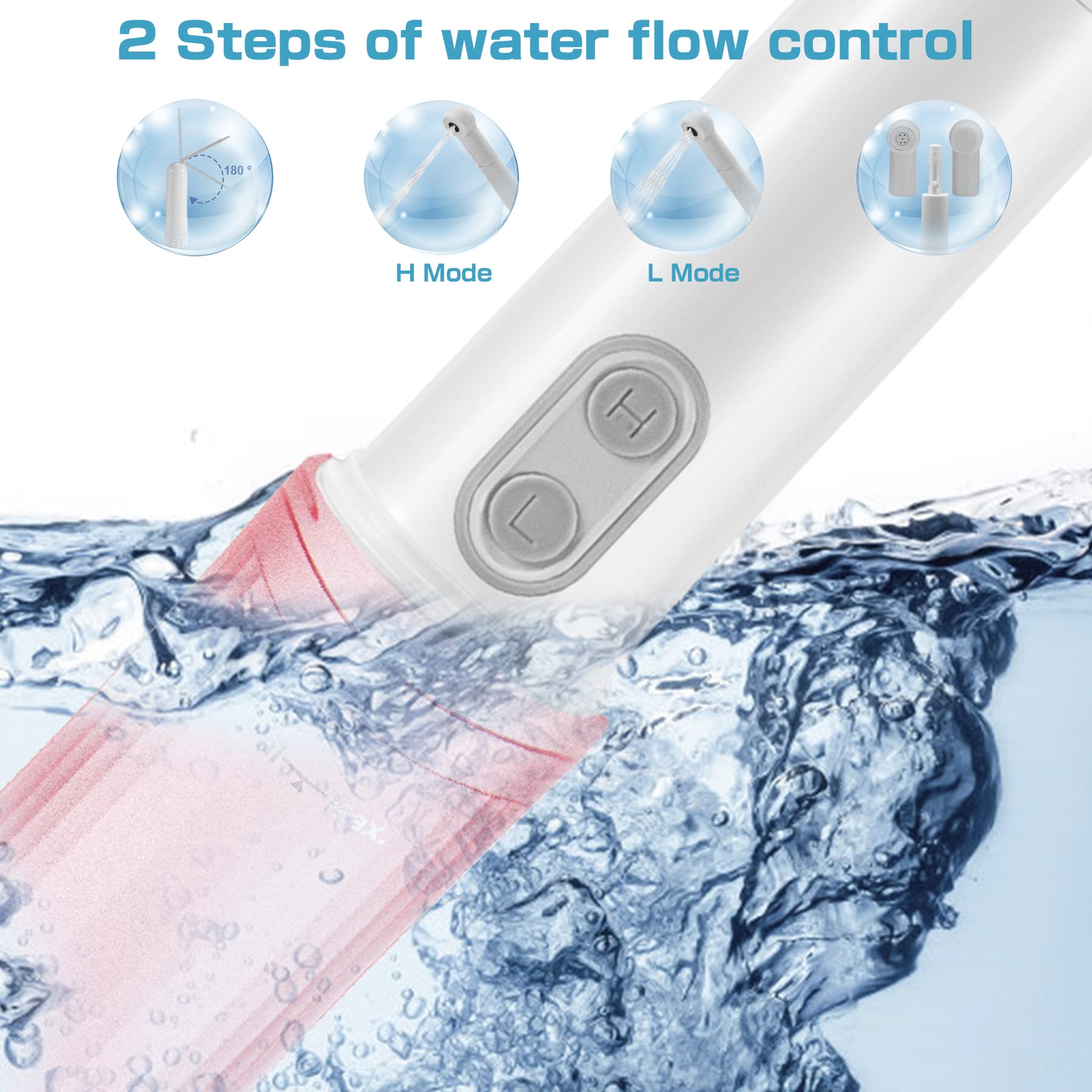 Portable Electric Handheld Bidet Sprayer for Women - Personal Hygiene Cleaning with 2 Pressure Settings (Pink) | Perfect for Travel, Camping, Home & Office Use