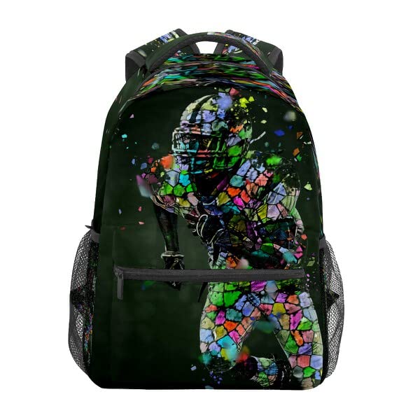 American Football Sports Backpack - Durable School & Laptop Bag for Travel, Hiking, Camping | Water-Resistant Daypack for Students & Outdoor Enthusiasts | Perfect for School, Work & Adventure Trips