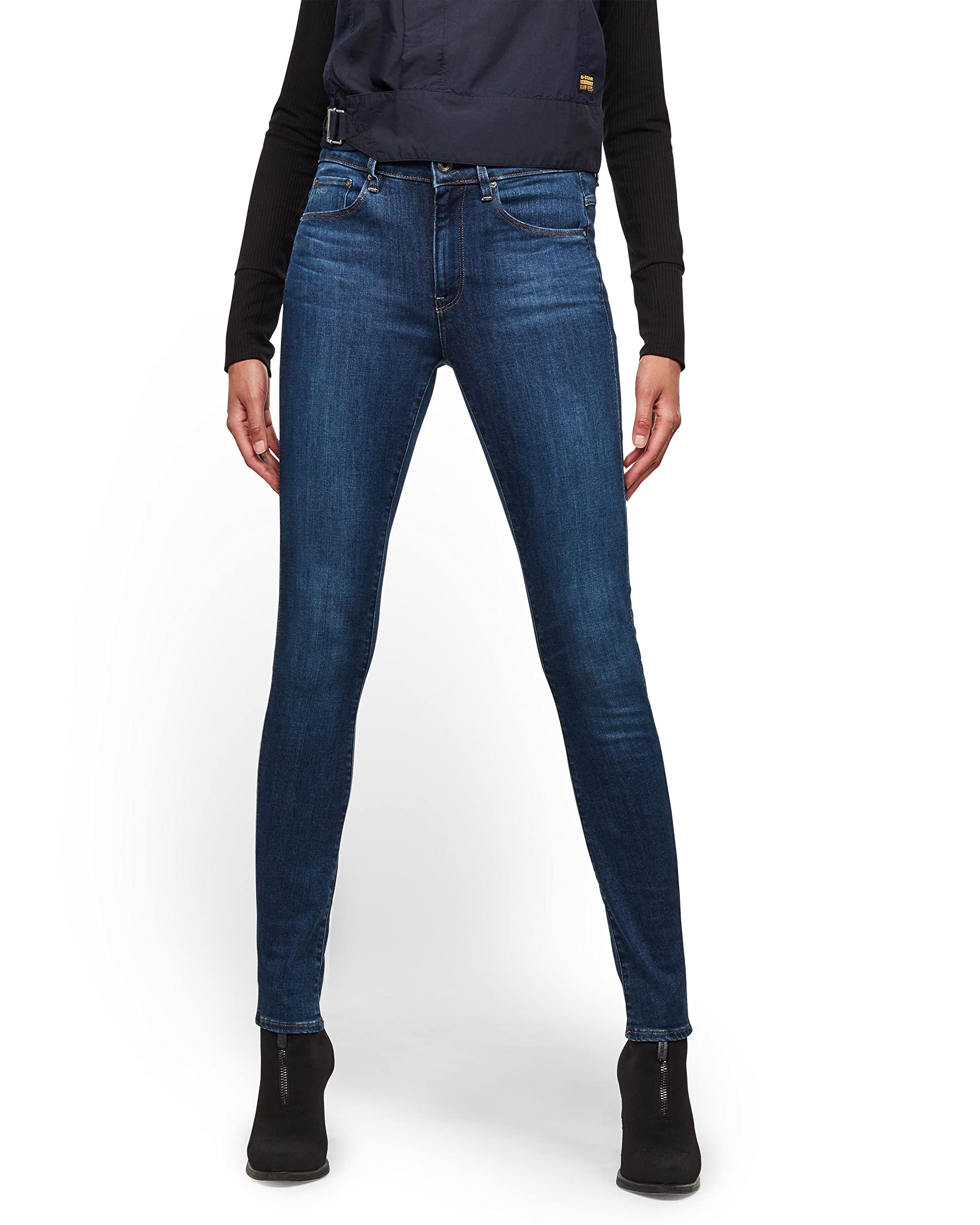 G-STAR RAW Women's 3301 High Waist Skinny Jeans - Slim Fit Stretch Denim Pants for Casual Wear & Night Out | Fashionable Comfort for Everyday Style