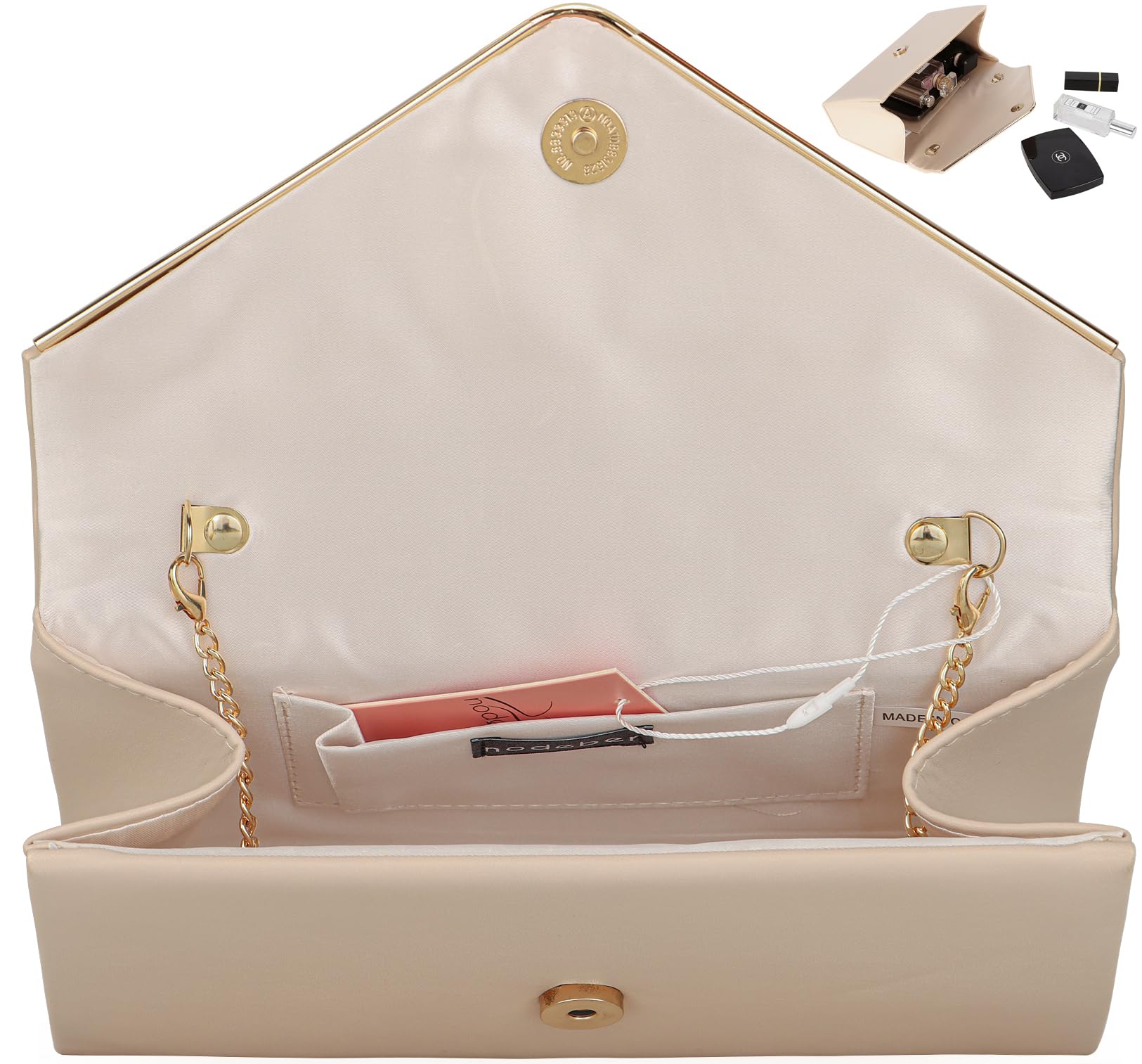 Vegan Leather Envelope Clutch Bag for Women - Elegant Foldover Evening Purse | Perfect for Parties, Weddings & Formal Events