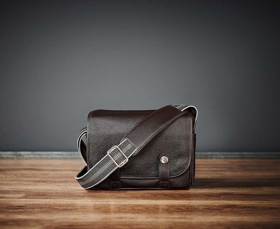 Premium Oberwerth Harry & Sally Medium Leather Camera Bag - Dark Brown for DSLR & Mirrorless Cameras | Stylish & Durable Photography Accessory for Travel & Street Photography