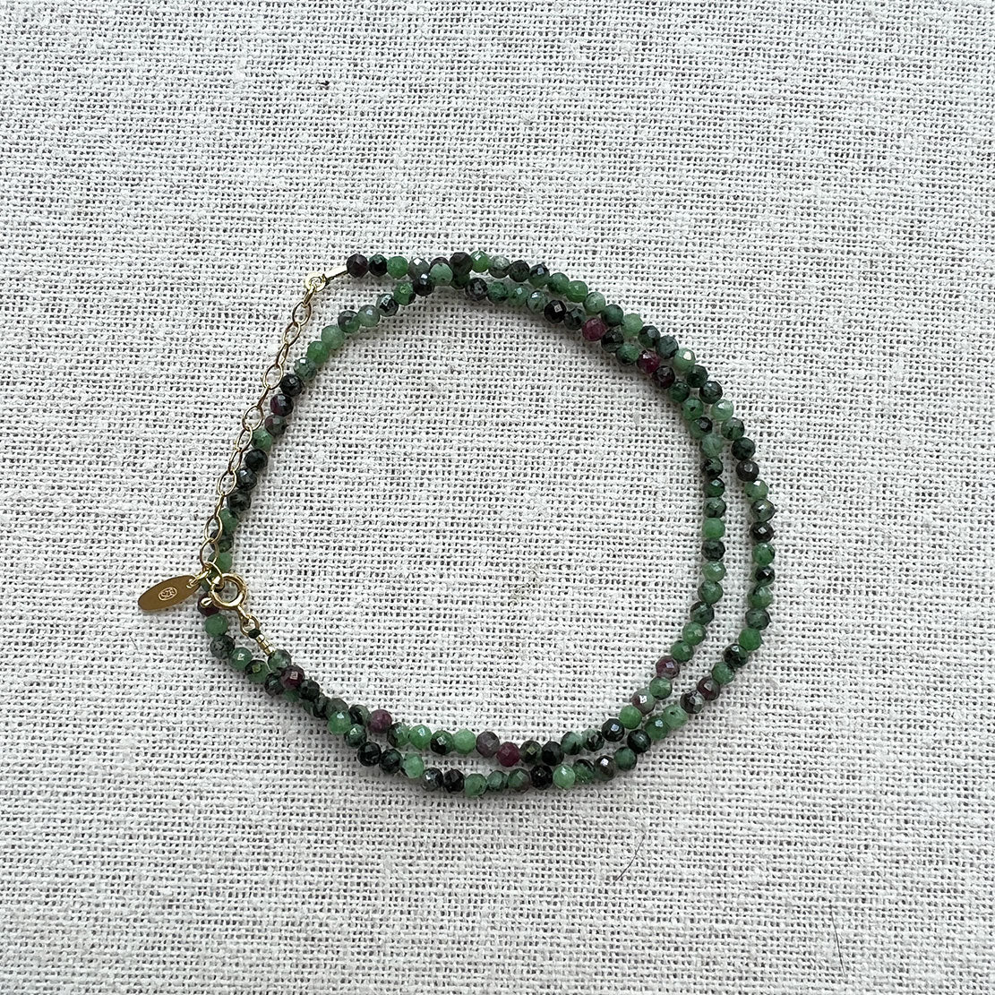 Greta Ruby Zoisite Necklace for Women – Elegant Gemstone Jewelry for Everyday Wear & Special Occasions