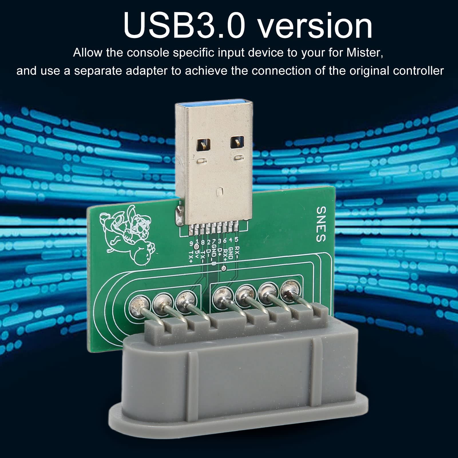 SNES USB 3.0 Controller Adapter for Mister IO Board - Retro Gaming Setup