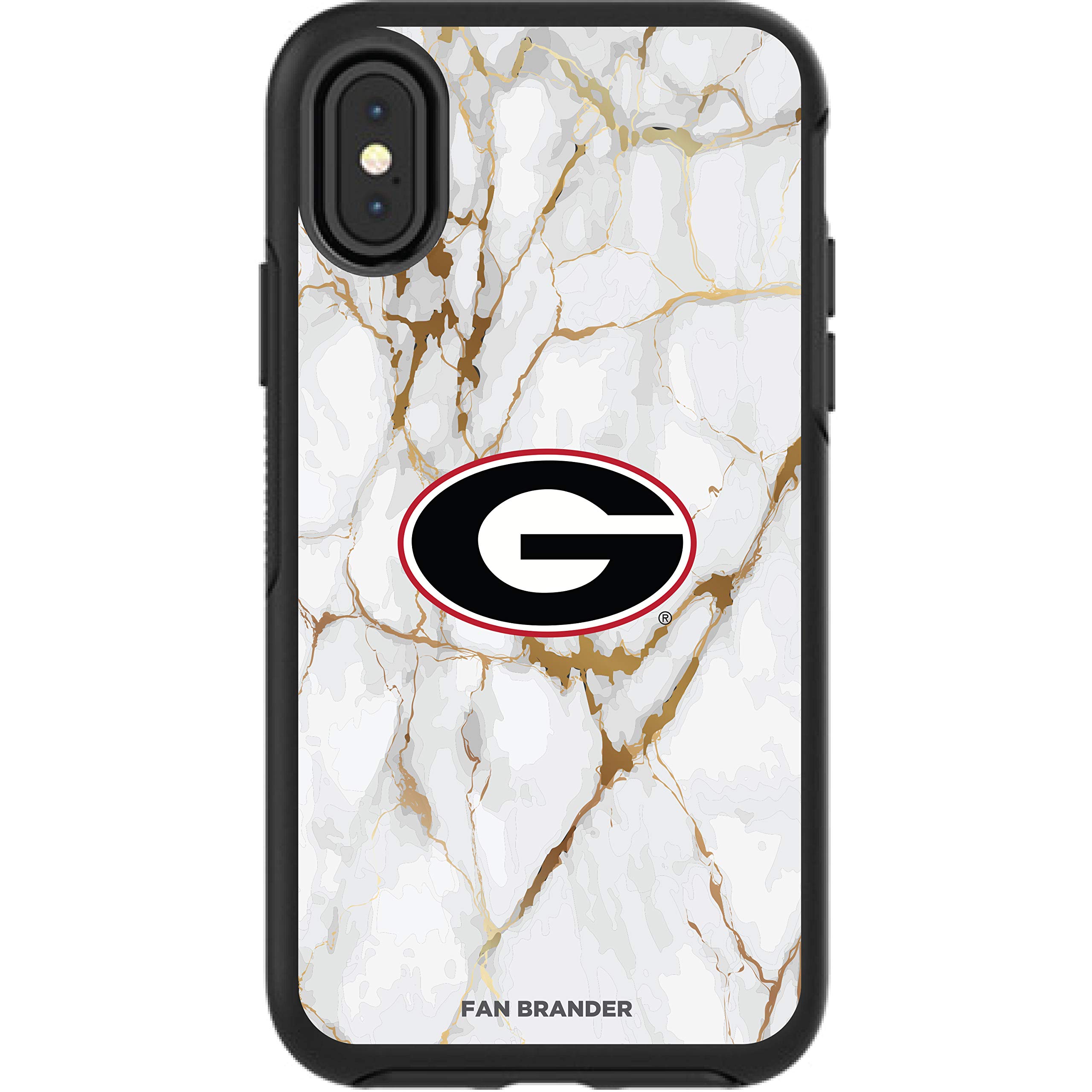 NCAA OtterBox Symmetry Phone Case Compatible with Apple iPhone - White Marble Design | Durable Protection for Everyday Use, Sports & Travel