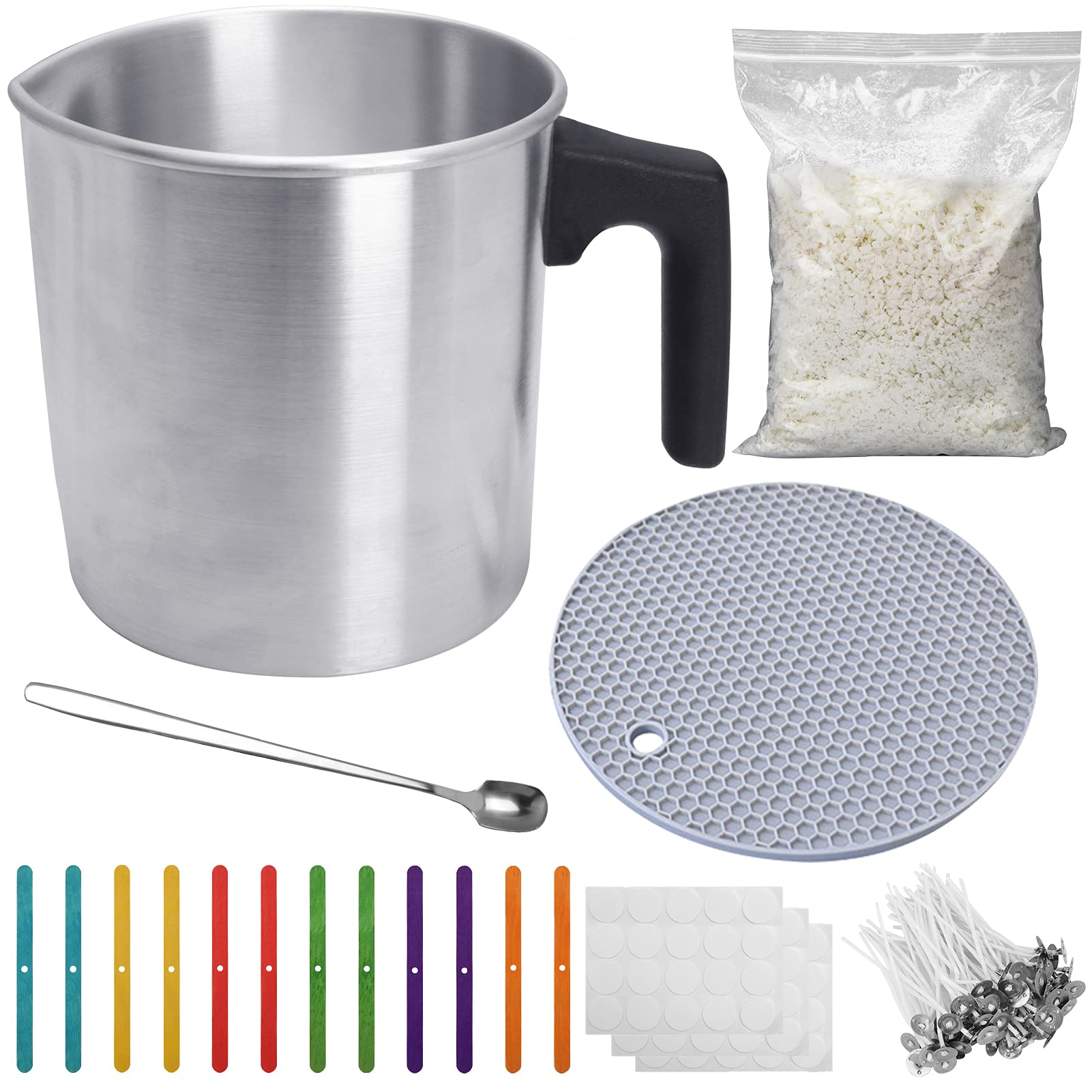 **YIPLED 69Pcs Candle Making Kit – DIY Candle Making Supplies with Cotton Wicks, Wick Stickers & Metal Pouring Pot – Complete Candle Making Set for Adults, Beginners & Women – Perfect for Home Decor, Gifts & Relaxation**
