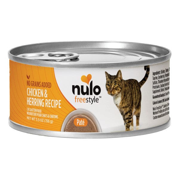 Nulo Freestyle Grain-Free Chicken & Herring Recipe Canned Cat Food - 5.5oz Can, High-Protein Wet Cat Food for Adult & Senior Cats - Perfect for Picky Eaters & Weight Management