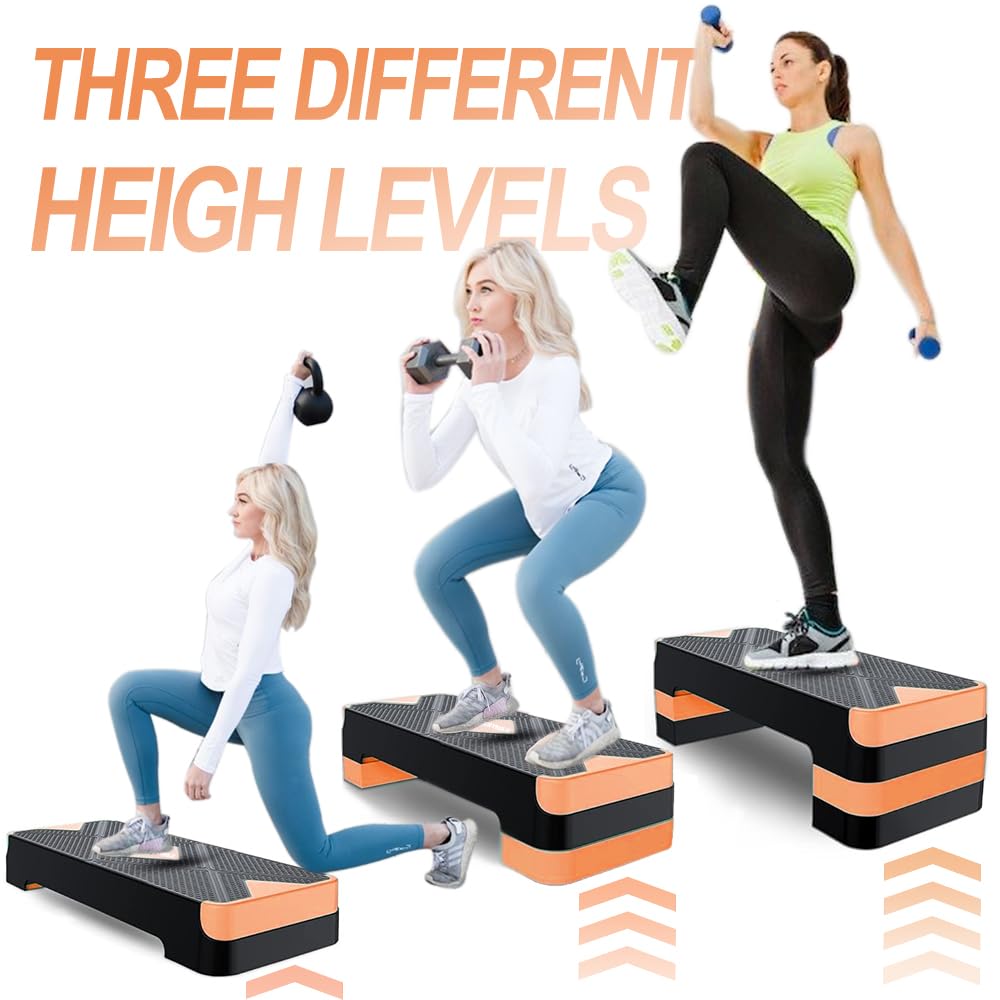 EVERYMILE Adjustable Aerobic Stepper for Home Workouts - 26.5