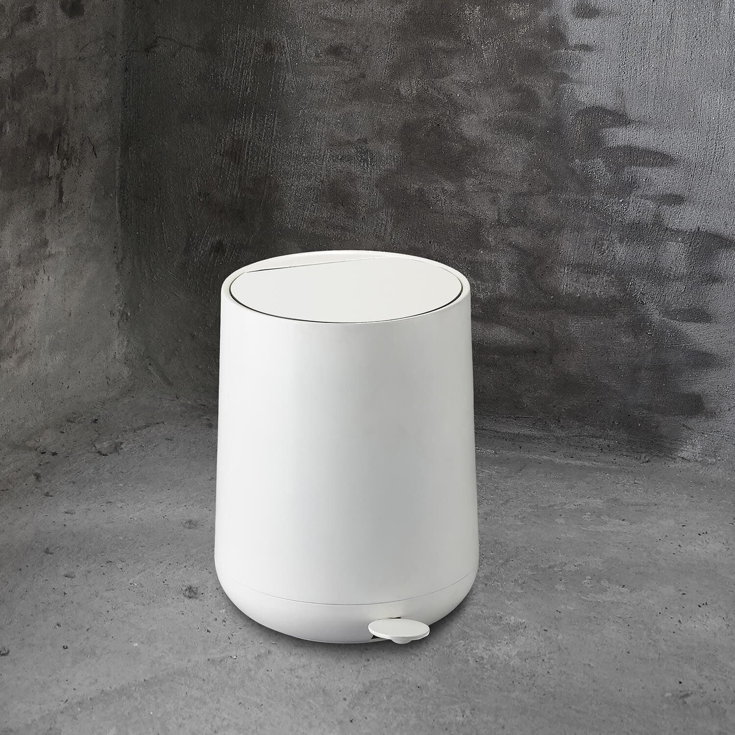 ZONE DENMARK Nova One Soft Touch Pedal Trash Can - White | Hands-Free Kitchen & Bathroom Waste Bin for Easy Disposal