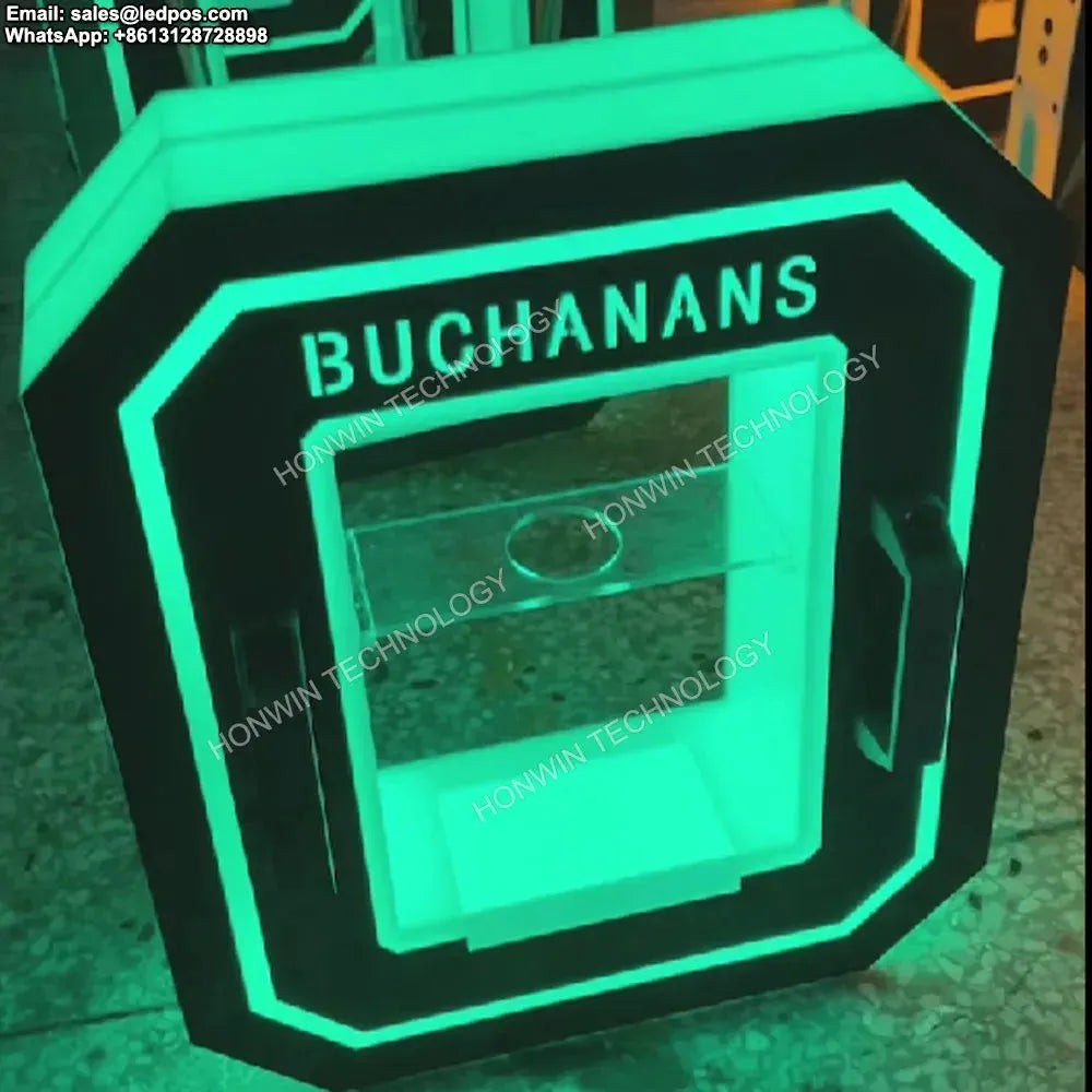 Rechargeable LED Champagne Bottle Display Case - 3 Bottle Capacity for Armand de Brignac & Ace of Spade - Perfect for Nightclubs, VIP Events & Luxury Gift Presentations