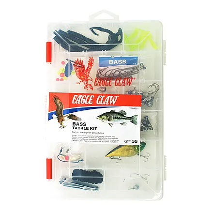 Best Bass Fishing Tackle Kit - Complete Set for Bass Lures, Hooks & Weights | Perfect for Freshwater & Saltwater Fishing
