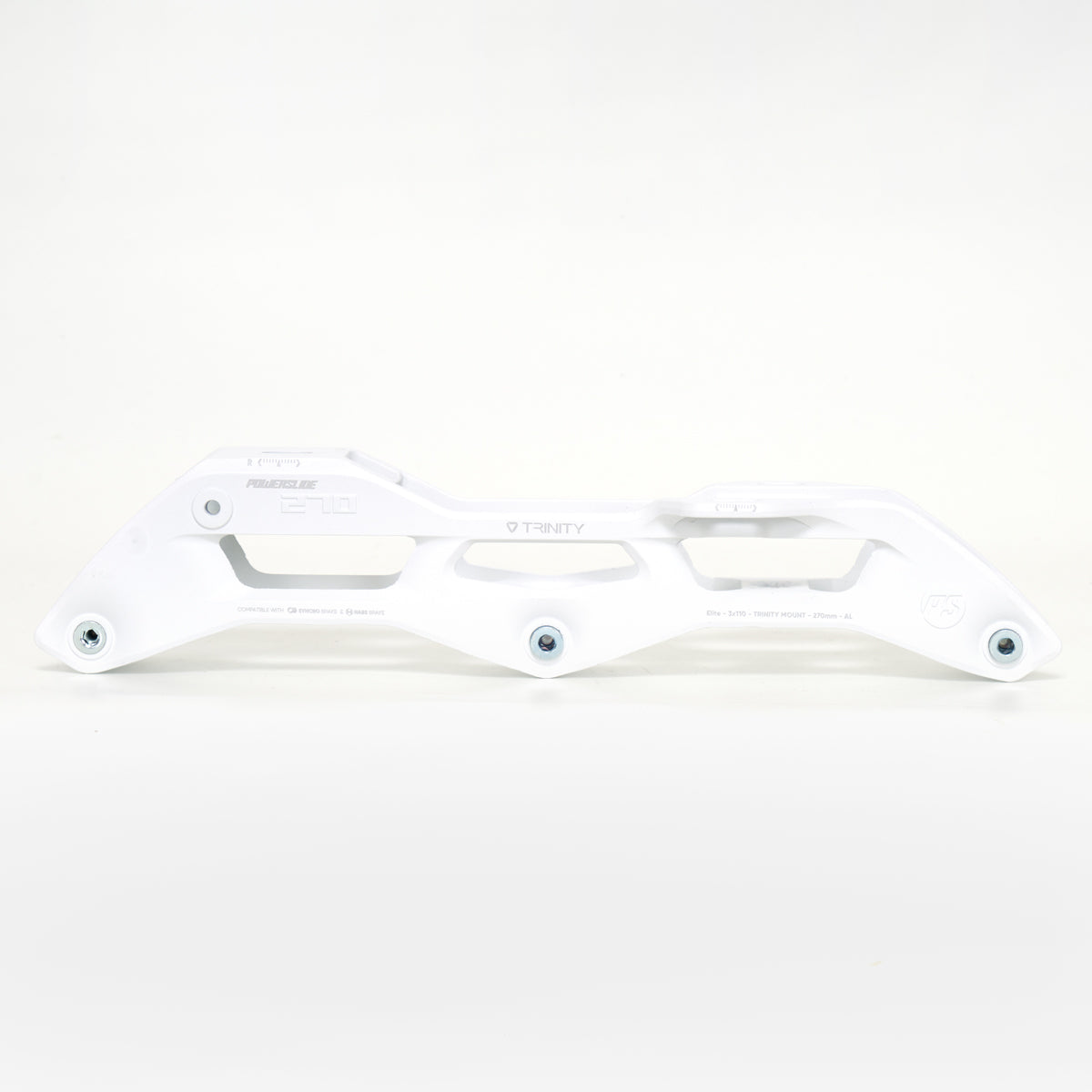 Powerslide Elite Casted Frame Trinity Mount 3x110mm 270mm White - High-Performance Inline Skates for Speed Skating & Urban Commuting