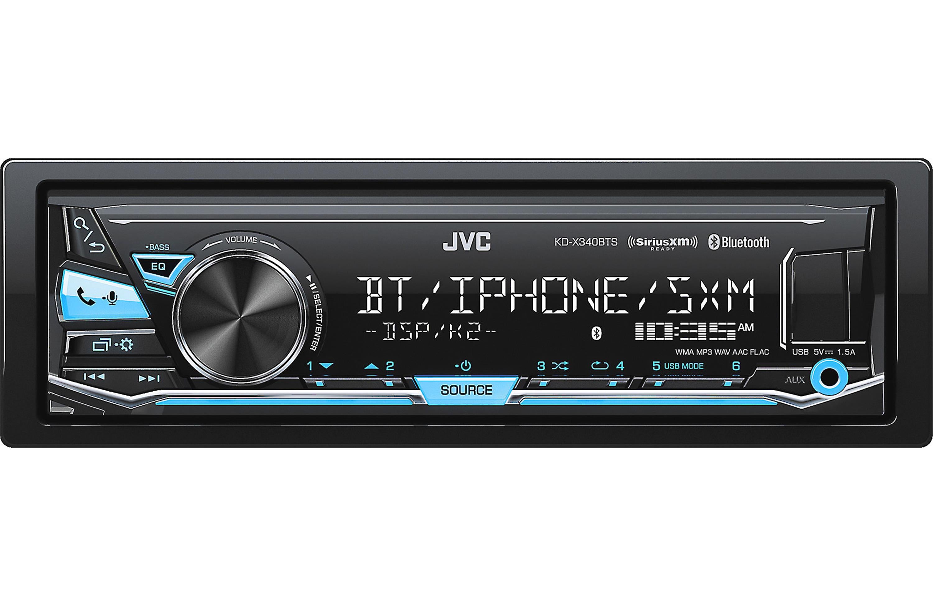 JVC KD-X340BTS Bluetooth Car Stereo Receiver with USB, MP3, and Hands-Free Calling - Perfect for Road Trips and Daily Commutes
