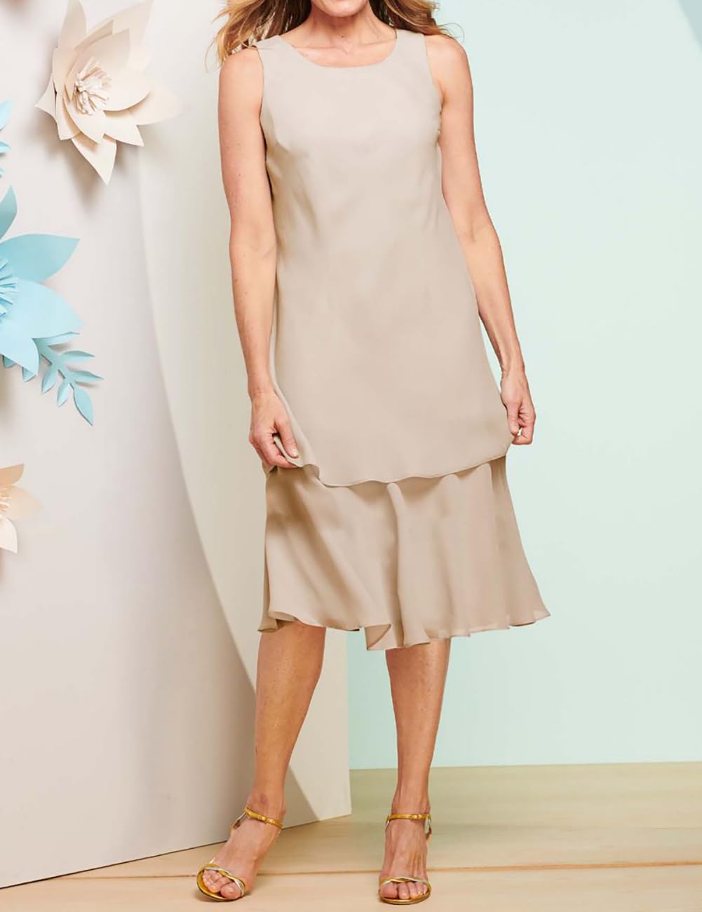 Elegant Mother of the Bride Dresses with Jacket - Chiffon Formal Gowns for Women - Long Sleeve Wedding Guest Dress for Mother of Groom - Perfect for Weddings, Receptions & Special Occasions