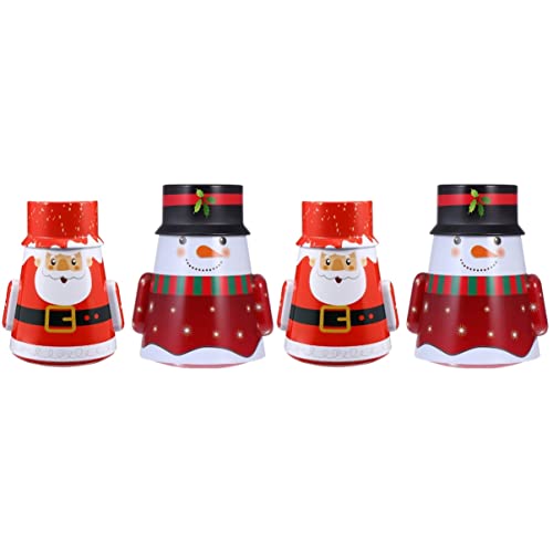 NOLITOY 2-Piece Christmas Cookie Holders - Tinplate Cookie & Candy Storage Jars for Holiday Gifts, Baking, and Festive Decor | Perfect for Christmas Treats, Candles, and Party Favors