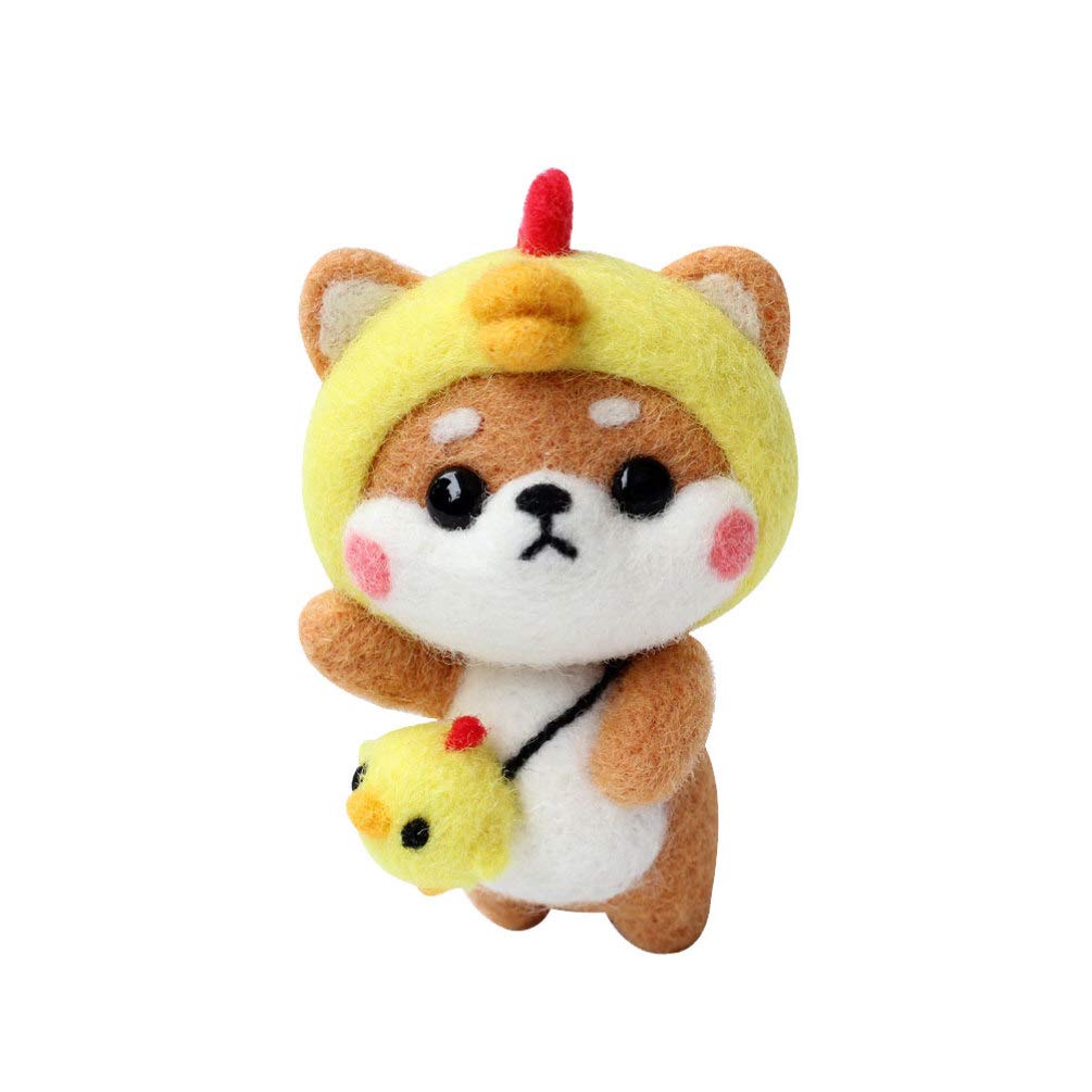 Milisten Needle Felting Starter Kit for Kids - DIY Wool Felting Supplies with Cute Devil Akita Design, Perfect for Beginners, Art & Craft Projects | Great Gift for Pet Lovers & Puppy Owners