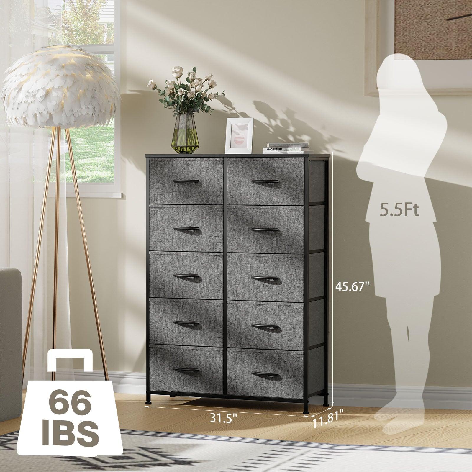 11-Drawer Fabric Dresser for Bedroom Storage - Sturdy Metal Frame Organizer for Clothes, Toys & Home Essentials | Space-Saving Closet & Nursery Organization Solution