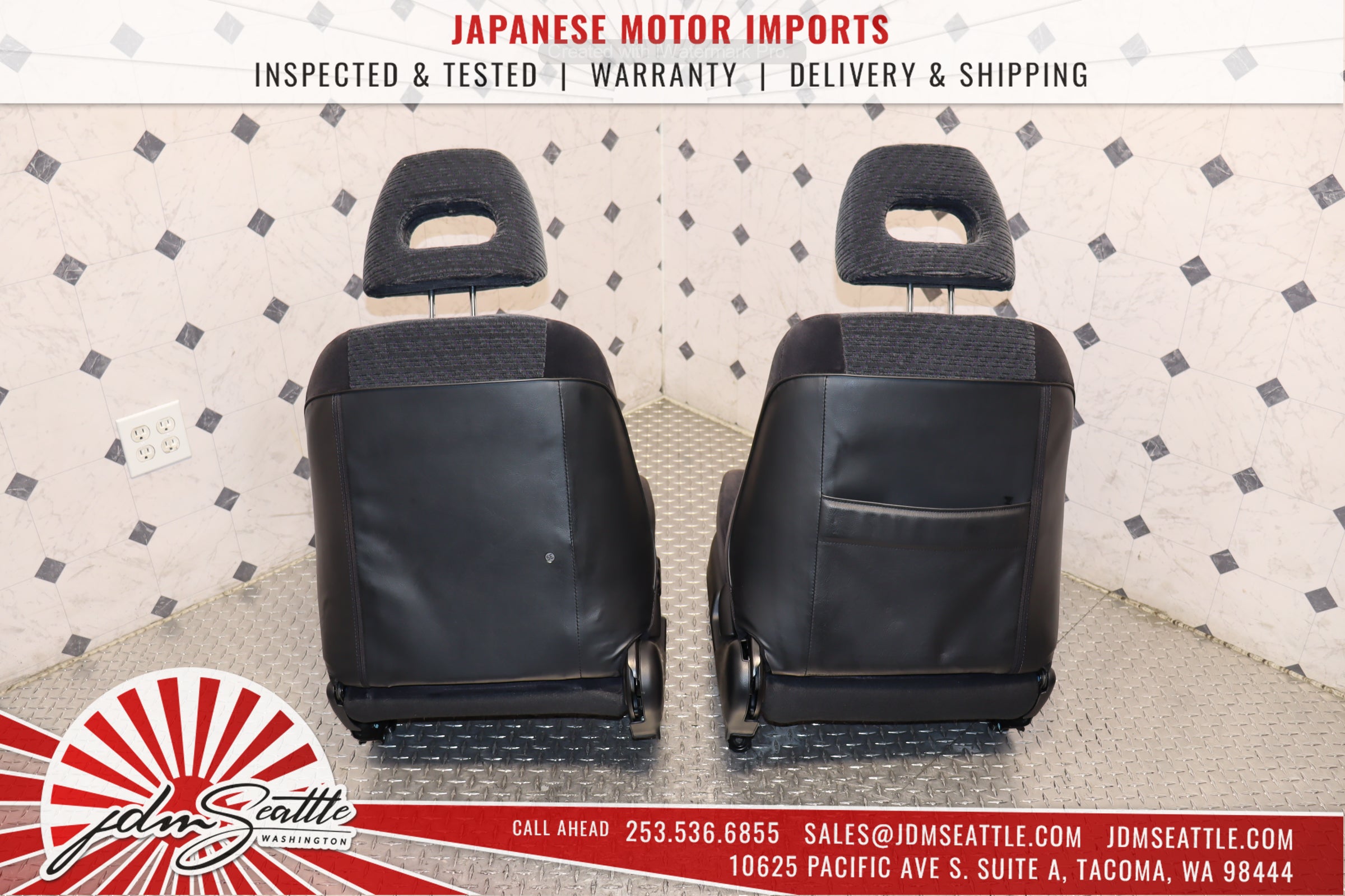 1993-2001 Honda Acura Integra DB6 OEM Front & Rear Cloth Seat Set - Perfect Replacement for Classic Car Restoration & Interior Upgrade